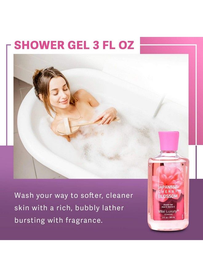 Bath & Body Care Travel Set Home Spa Set With Body Lotion Shower Gel And Fragrance Mist (Japanese Cherry Blossom)