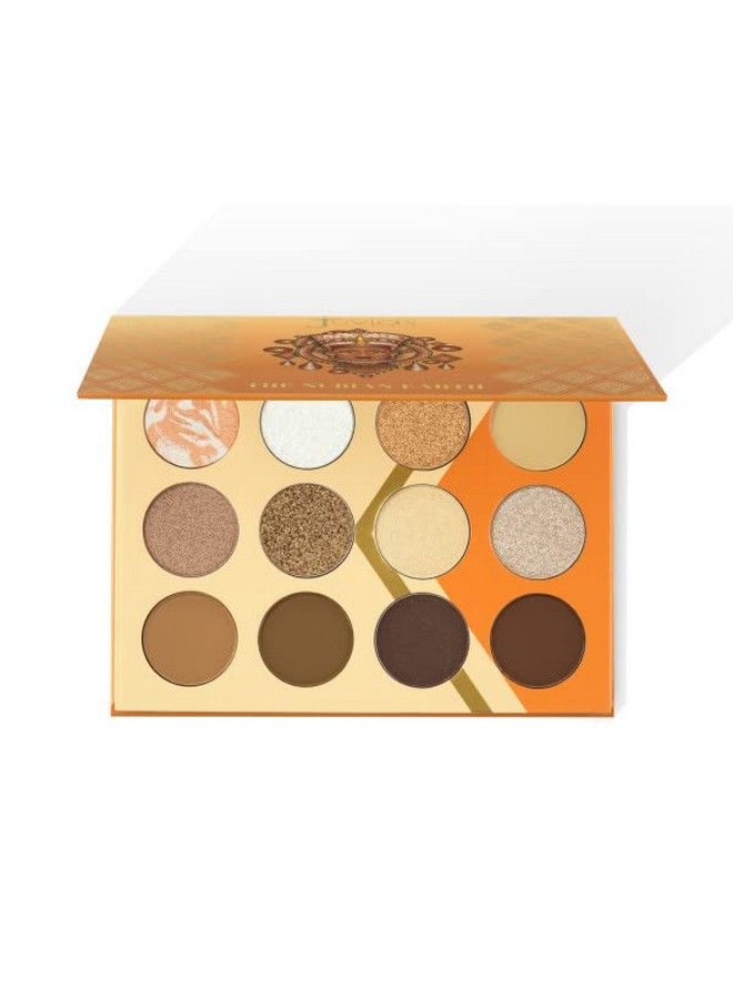 Orange Browns Tans White Eyeshadow Palette Professional Eye Makeup Pigmented Eyeshadow Palette Makeup Palette for Eye Color & Shine Pressed Eyeshadow Cosmetics Shades of 12
