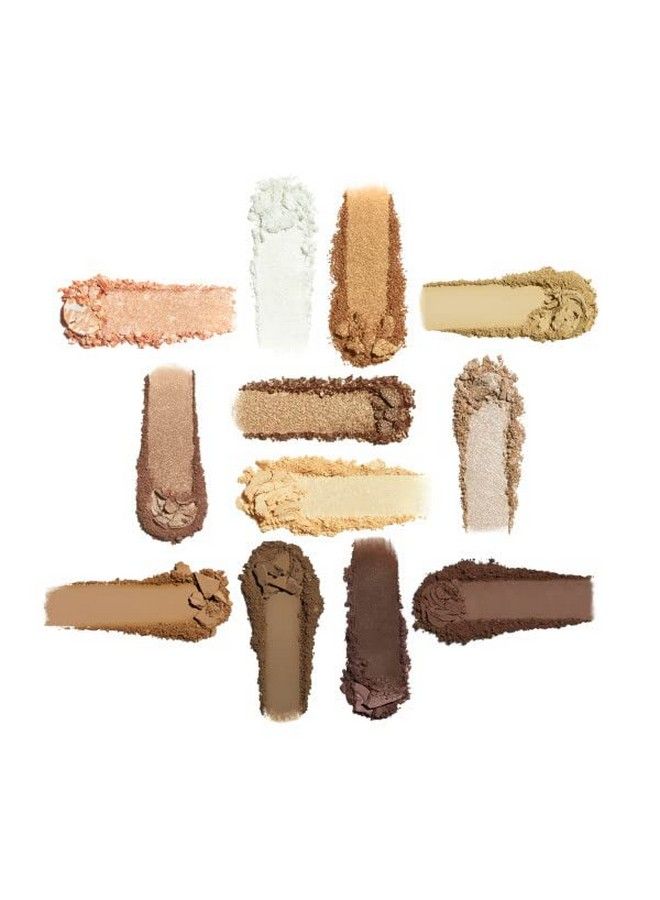 Orange Browns Tans White Eyeshadow Palette Professional Eye Makeup Pigmented Eyeshadow Palette Makeup Palette for Eye Color & Shine Pressed Eyeshadow Cosmetics Shades of 12