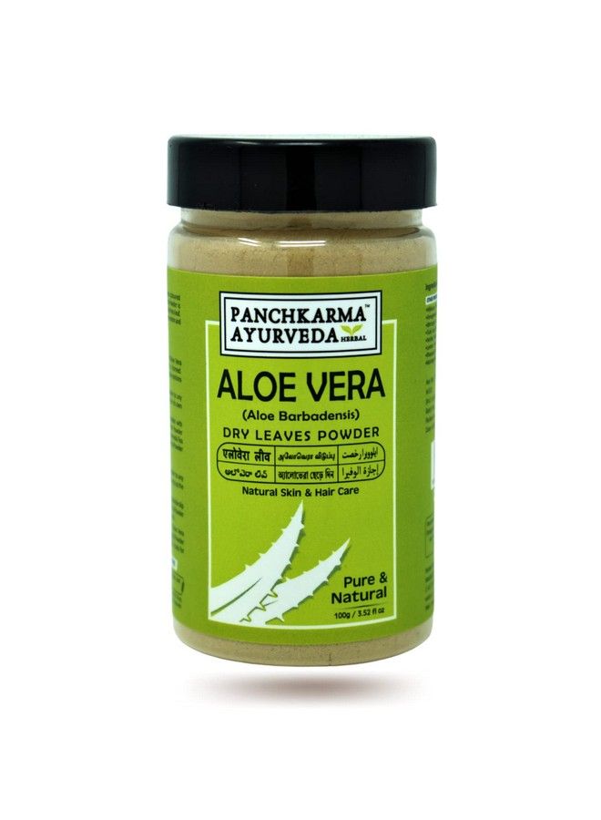 Herbal & Natural Aloe Vera Leaves Powder (Aloe Barbadensis) For Fairness Suntan Acnespot Treatment Face Pack & Hair Shine Hairfall Regimen Hair Pack (100G)