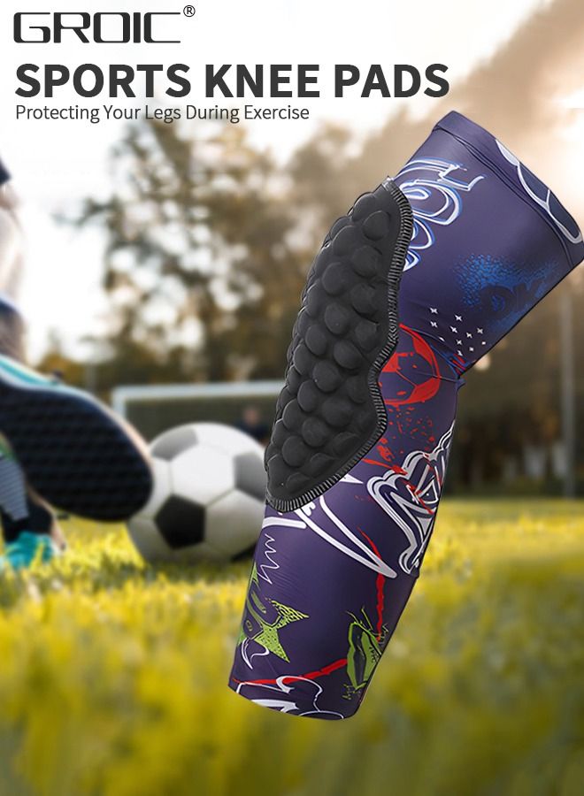 Knee Pads for Kids,Basketball Baseball Knee Brace Knee Support, Collision Avoidance Kneepad Compression Knee Sleeve for Volleyball,Long Leg Sleeves Sports Gear