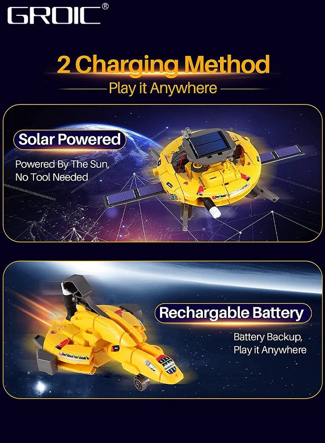 STEM Projects for Kids, Science Kits for Boys, Solar Space Toys Gifts for Teen Boys Girls,Building Experiments Robots,6 in 1 Space Building Block Toy