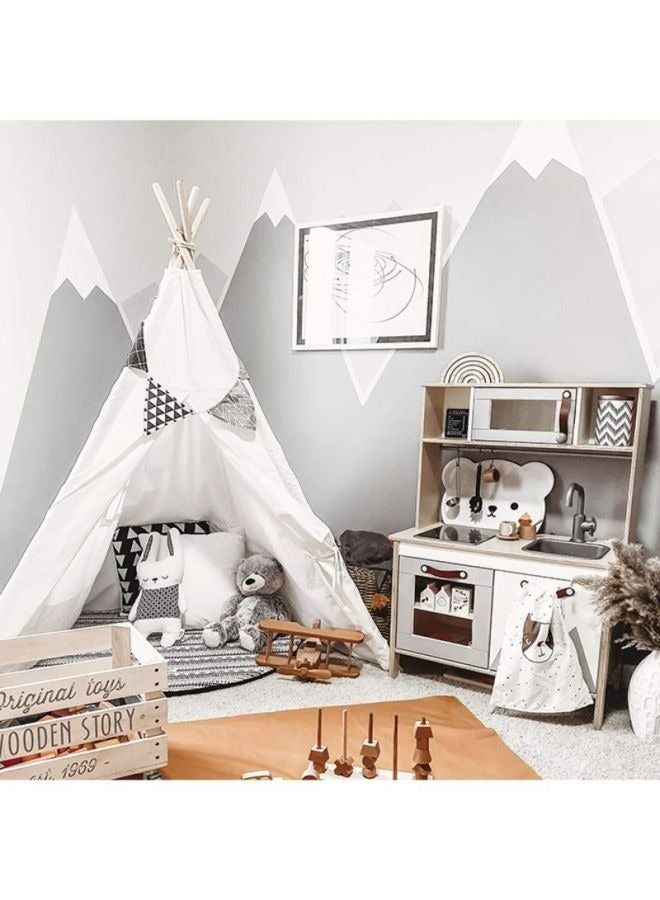 Breathable Foldable Portable Pop Up Unique Design Teepee Play House Tent White,5.3x4.1x35.11cm