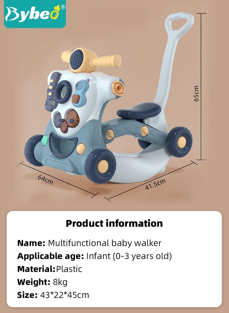 6 in 1 Babies Learning Walker, Sit to Stand Baby Walkers, Multiple Toddler Activity Center, Adjustable Push Stroller, Toy Gift for Babies Boys Girls Toddlers
