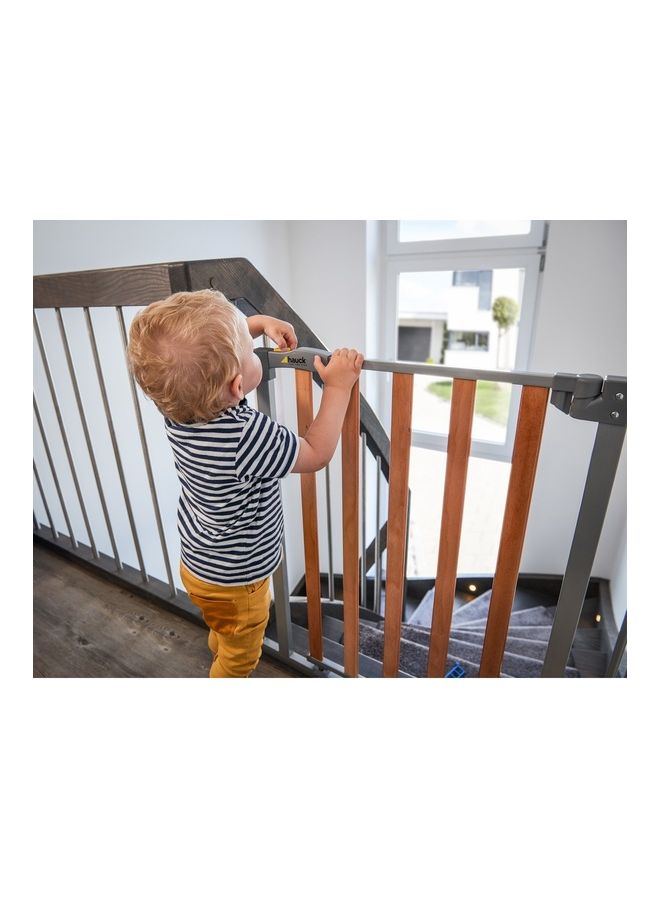 9 Cm Extension For Wood Lock, Stop And Safe 2 Safety Gate, Pressure Fit, Metal, Grey