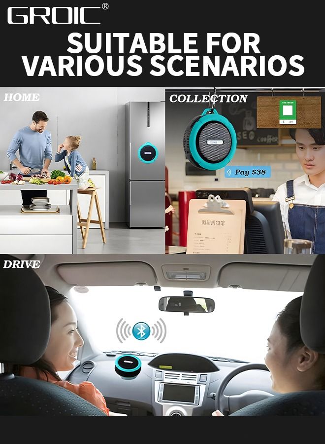 Portable Bluetooth Speaker,Waterproof Wireless Portable Outdoor Speaker,TWS Dual Pairing Wearable Speaker 5.0,,Bluetooth Speaker for Bicycle Scooter Riding Sports