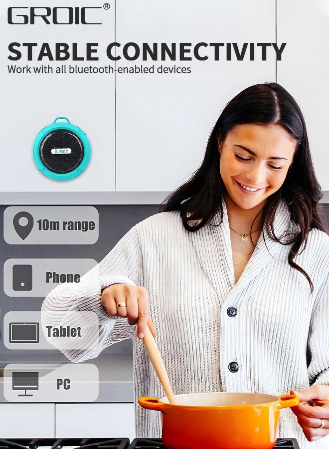 Portable Bluetooth Speaker,Waterproof Wireless Portable Outdoor Speaker,TWS Dual Pairing Wearable Speaker 5.0,,Bluetooth Speaker for Bicycle Scooter Riding Sports