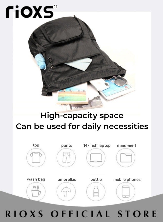 Drawstring Bag Gym Sack String Bag for Men and Women Oxford Fabric Casual Sports Bag Lightweight Large Capacity Fitness Backpack