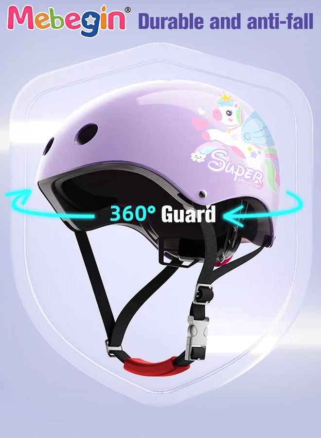 7 PCS Adjustable Helmet Sports Protective Gear Set with Elbow Knee Wrist Pads for Multi-Sports Skateboarding Bike Riding Scooter Inline skatings Longboard Roller Skate