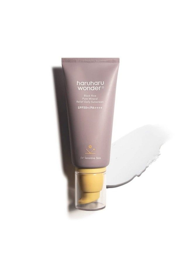 Wonder Black Rice Pure Mineral Relief Daily Sunscreen 50Ml (1.69Fl.Oz) Reef Safe Formula For All Skin Types Including Sensitive Skin