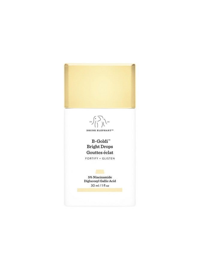 Runk Elephant Bgoldi Bright Drops 1 Fl Oz Illuminates Skin & Fades Hyperpigmentation With 5% Niacinamide & Diglucosyl Gallic Acid Free Of Essential Oils Silicones & Fragrances Cruelty Free