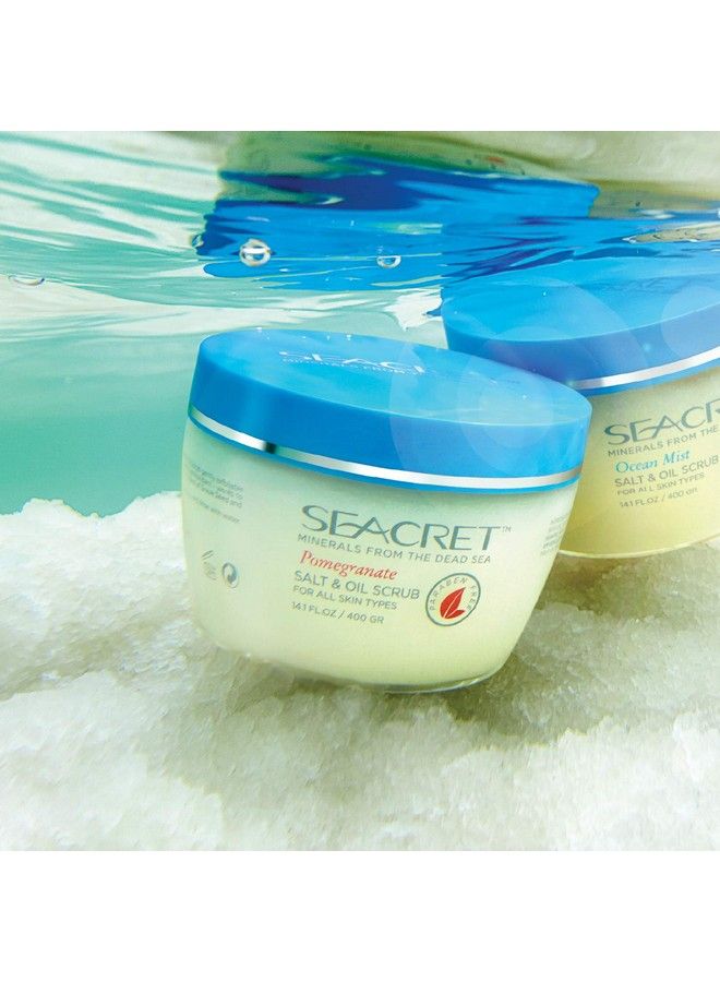 Body Scrub Salt & Oil Body Exfoliator with Dead Sea Minerals and Essential Oils Pomegranate Scent 141 FLOZ
