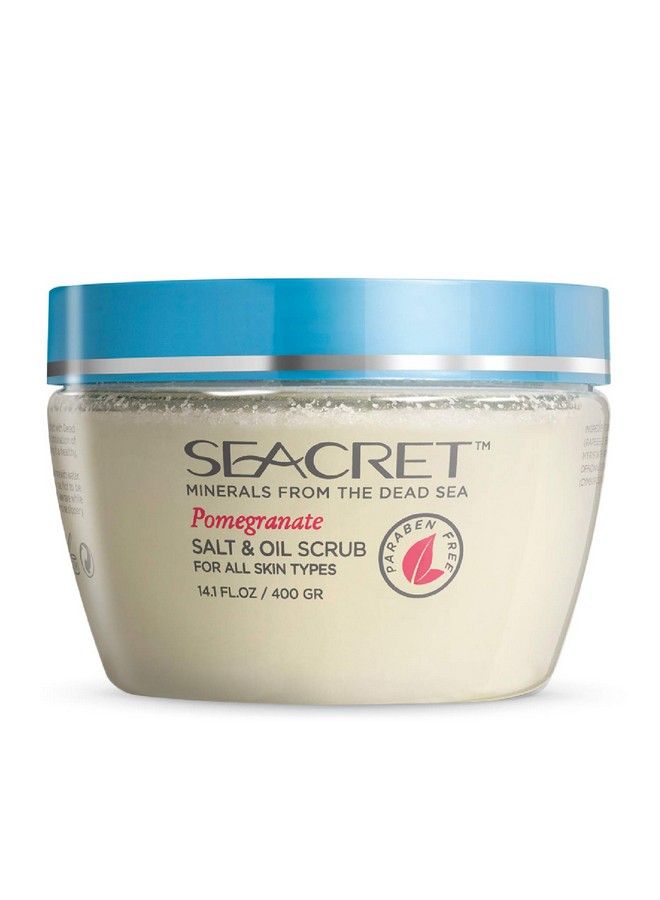 Body Scrub Salt & Oil Body Exfoliator with Dead Sea Minerals and Essential Oils Pomegranate Scent 141 FLOZ