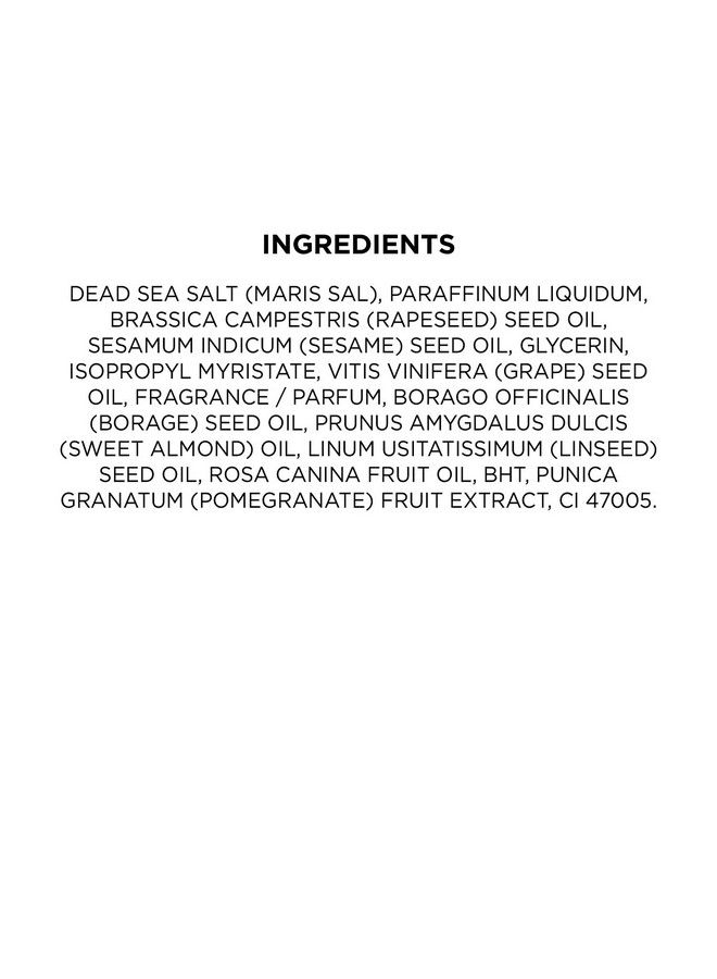 Body Scrub Salt & Oil Body Exfoliator with Dead Sea Minerals and Essential Oils Pomegranate Scent 141 FLOZ