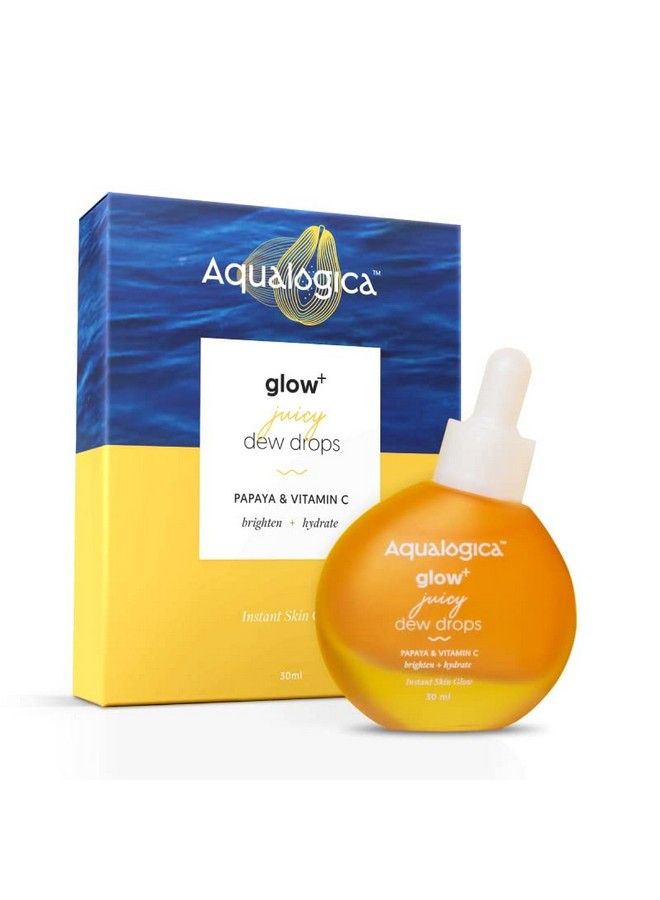 GlowPlus Juicy Dew Drops For Instant Luminous Glow Papaya & Vitamin C Face Serum Glossy Dewy Finish 30 Ml