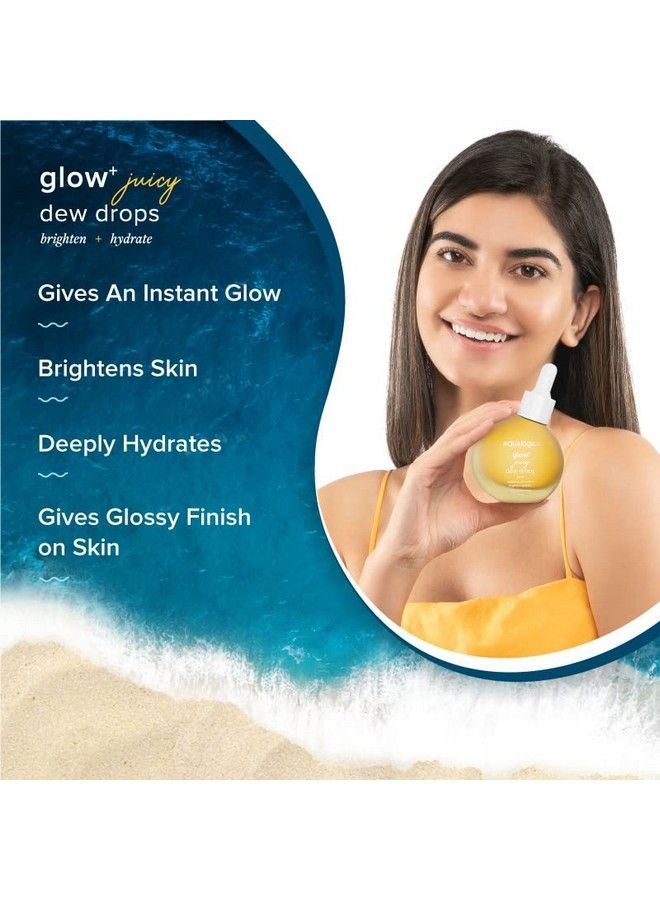 GlowPlus Juicy Dew Drops For Instant Luminous Glow Papaya & Vitamin C Face Serum Glossy Dewy Finish 30 Ml