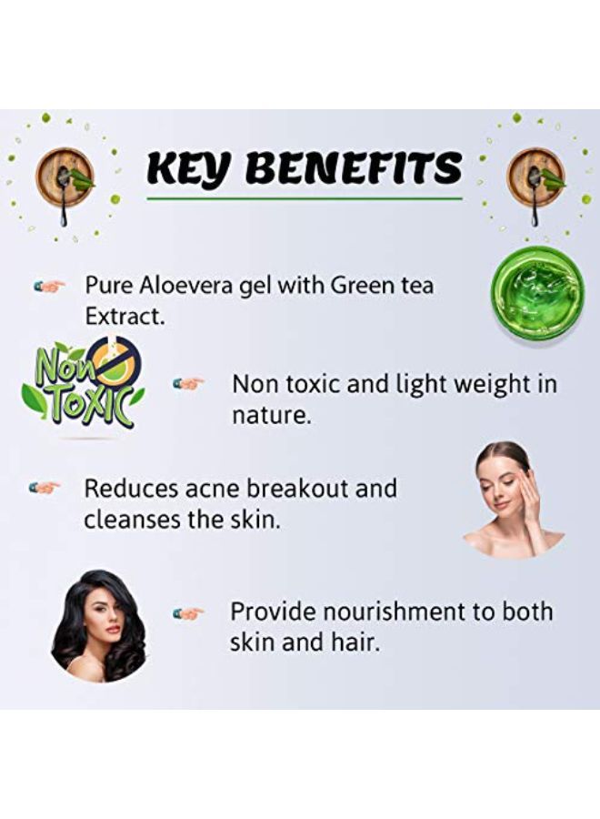 Bio Organic Non-Toxic Aloe Vera Gel For Acne, Scars, Glowing & Radiant Skin Treatment (Jumbo Pack 400Ml)