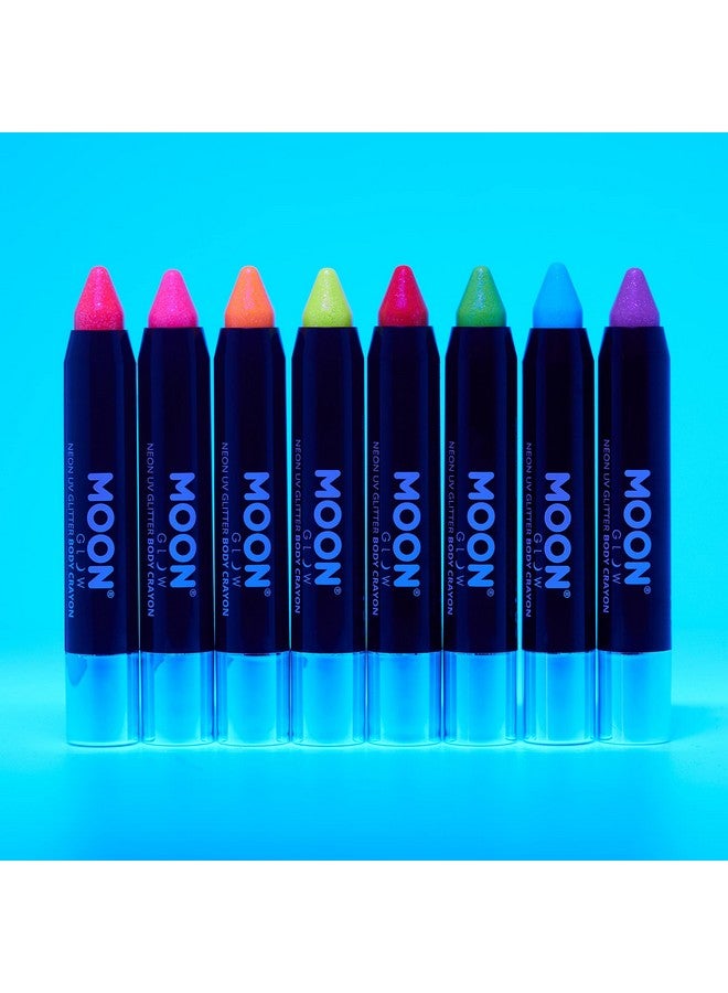 Neon Uv Glitter Body Crayons, Green, 3.5G Single