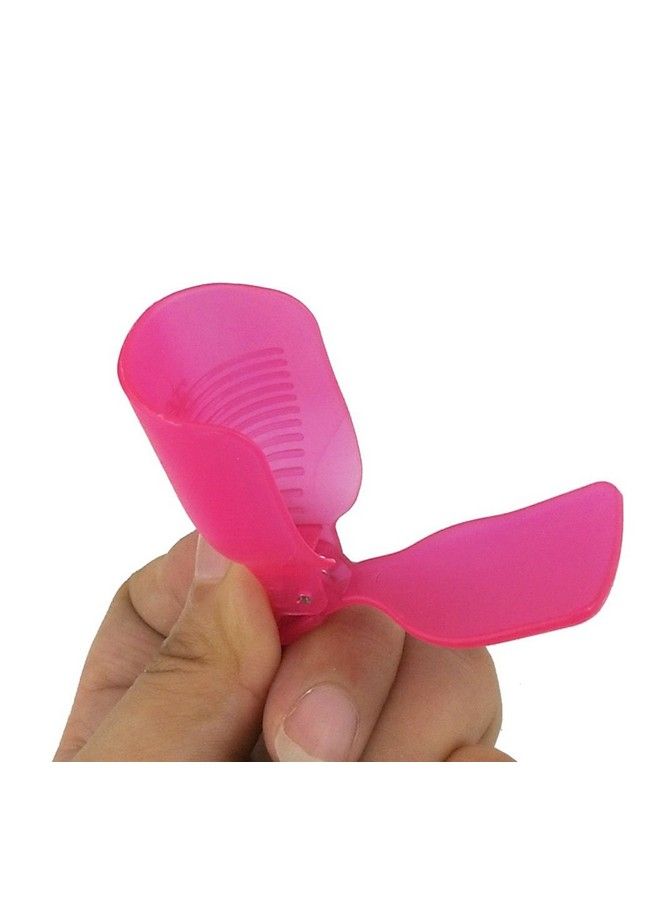 Pack Of 10 Reusable Toenail Nail Art Soak Off Cap Clip Uv Gel Polish Remover Tool (Hot Pink)