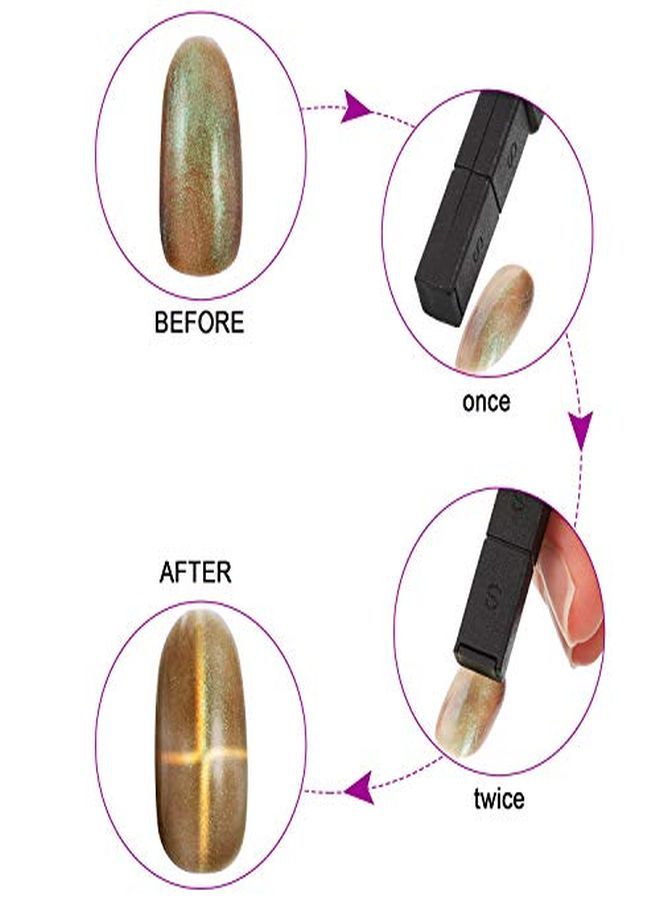 8 Pieces Magnetic Stick Magnet Plate Magnet Set For Born Pretty Effect Magnetic Gel Nail Polish Art Diy Tool