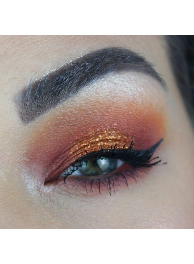Warrior Glitter Liquid Eyeshadow LongLasting HighImpact Shimmer for Eyes CrueltyFree Makeup (Flame)