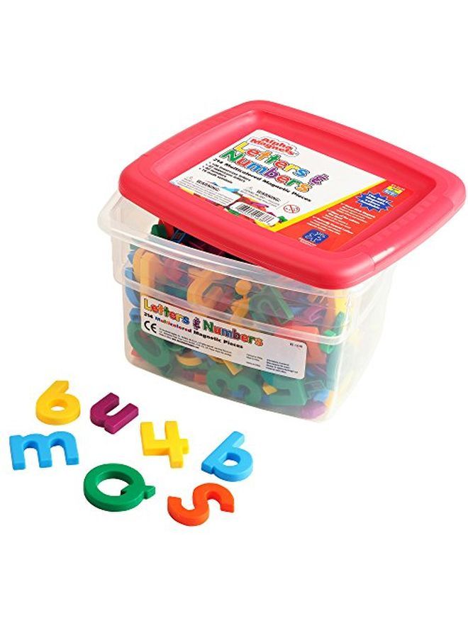 Multicolored Uppercase & Lowercase Alphamagnets And Mathmagnets Set Of 214 Uppercase & Lowercase Magnetic Letters Numbers Punctuation & Math Symbols Magnetic Alphabet & Magnetic Numbers Ages 3+