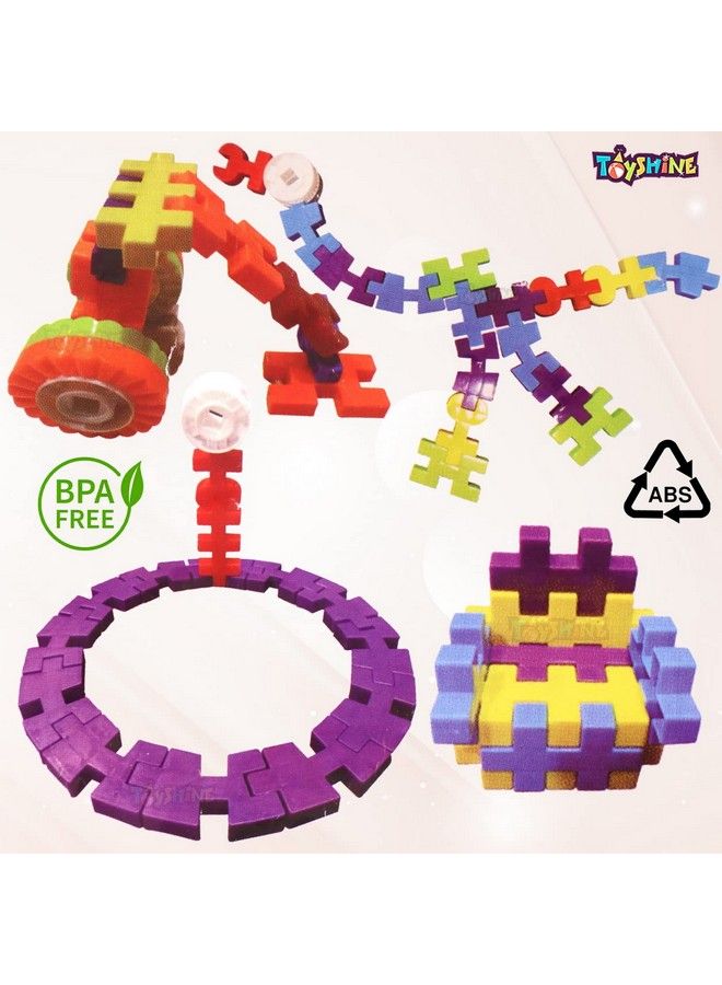 Tetris 80+ Smart Intelligent Blocks Construction Blocks With Tyres For Car Making Learning Toy Plastic Age 37 Years Multicolor