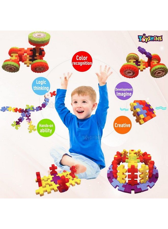 Tetris 80+ Smart Intelligent Blocks Construction Blocks With Tyres For Car Making Learning Toy Plastic Age 37 Years Multicolor