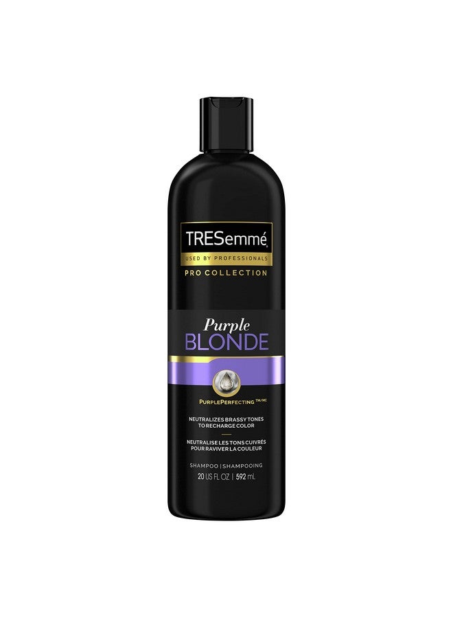 Pro Collection Purple Blonde Shampoo For Blonde And Silver Hair Neutralizes Brassy Tones For Brighter Color 20 Oz