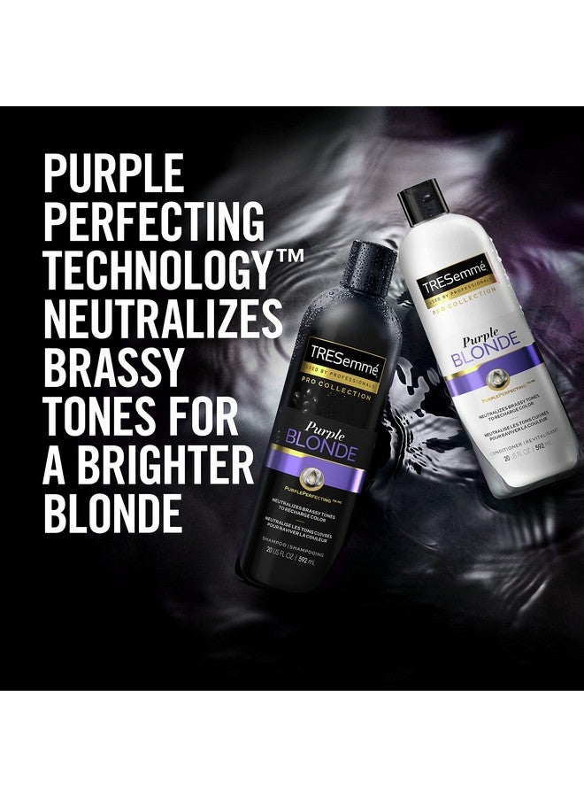 Pro Collection Purple Blonde Shampoo For Blonde And Silver Hair Neutralizes Brassy Tones For Brighter Color 20 Oz