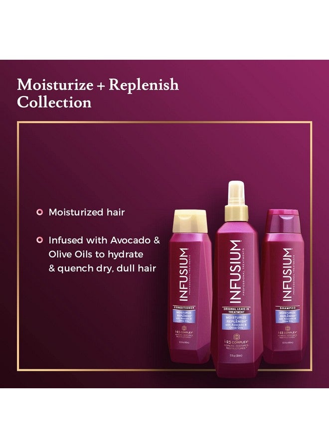 Professional Shampoo Conditioner And Leavein Treatment Set Moisturize And Replenish Avocado & Olive Oil 3 13.5Oz Bottles