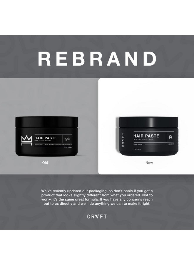 Crvft Hair Paste 2Oz ; Light Hold/Low Shine [Matte] ; Add Volume Texture & Definition ; Ideal For All Hair Types & Lengths ; Lightweight [Dry Paste] Styler ; Made In The Usa ; Paraben & Sulfate Free