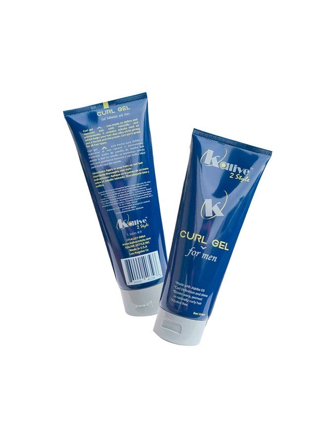 Kalive Curl Gel For Men 8 Oz. Hair Gel For Men Quality In Mens Hair Products Defines Curls Reduces Frizz Enhances Natural Waves Curls Or Perms.