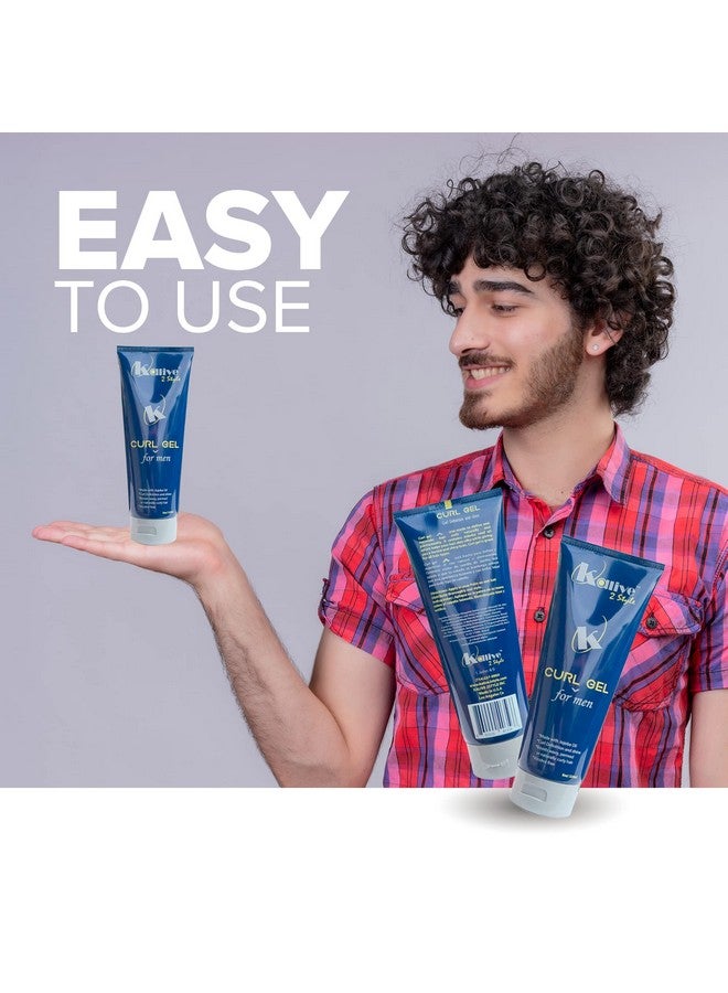 Kalive Curl Gel For Men 8 Oz. Hair Gel For Men Quality In Mens Hair Products Defines Curls Reduces Frizz Enhances Natural Waves Curls Or Perms.