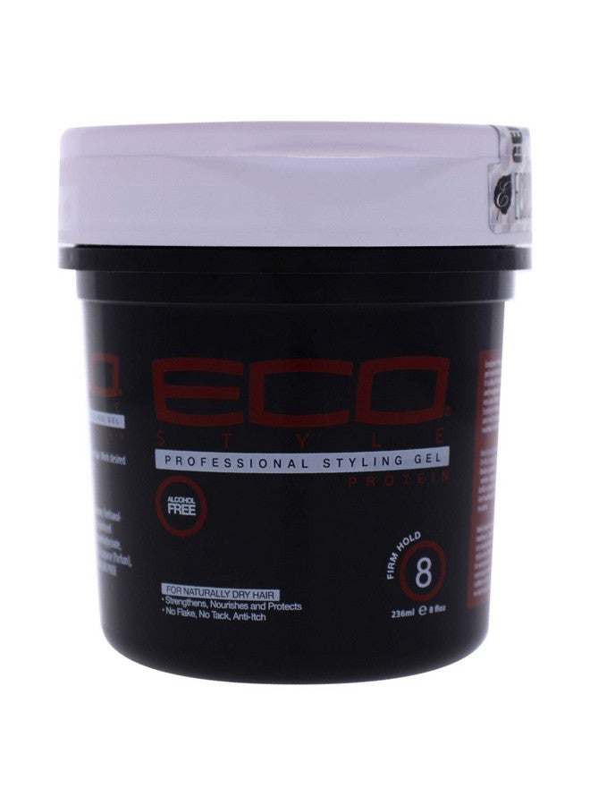 Eco Style Gel Protein Firm Hold Nourishes And Fortifies Hair Ideal For Roller Sets And Wraps Helps Strengthen And Protect Dry Or Naturally Coarse Hair Antiitch And No Flaking 8 Oz