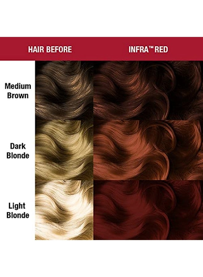 Infra Red Hair Dye Classic High Voltage Semi Permanent Deep Dark Mahogany Red Hair Color Vegan Ppd & Ammonia Free (4Oz)