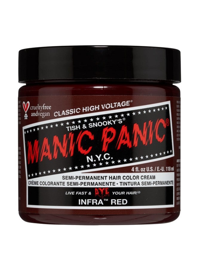 Infra Red Hair Dye Classic High Voltage Semi Permanent Deep Dark Mahogany Red Hair Color Vegan Ppd & Ammonia Free (4Oz)