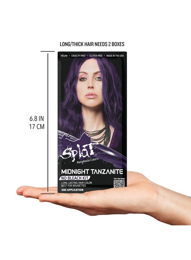 ; Midnight Complete Kit ; Hair Dye ; Semipermanent ; Long Lasting ; Vegan And Crueltyfree (Midnight Tanzanite)