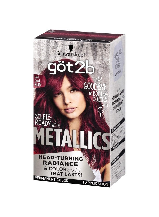 Schwarzkopf Got2B Metallics Permanent Hair Color M68 Dark Ruby