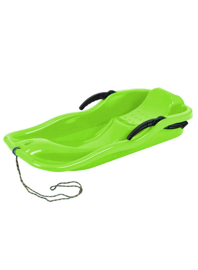 Outdoor Sports Plastic Skiing Boards Sled Luge Snow Grass Sand Board Ski And Snowboard With Rope-Green
