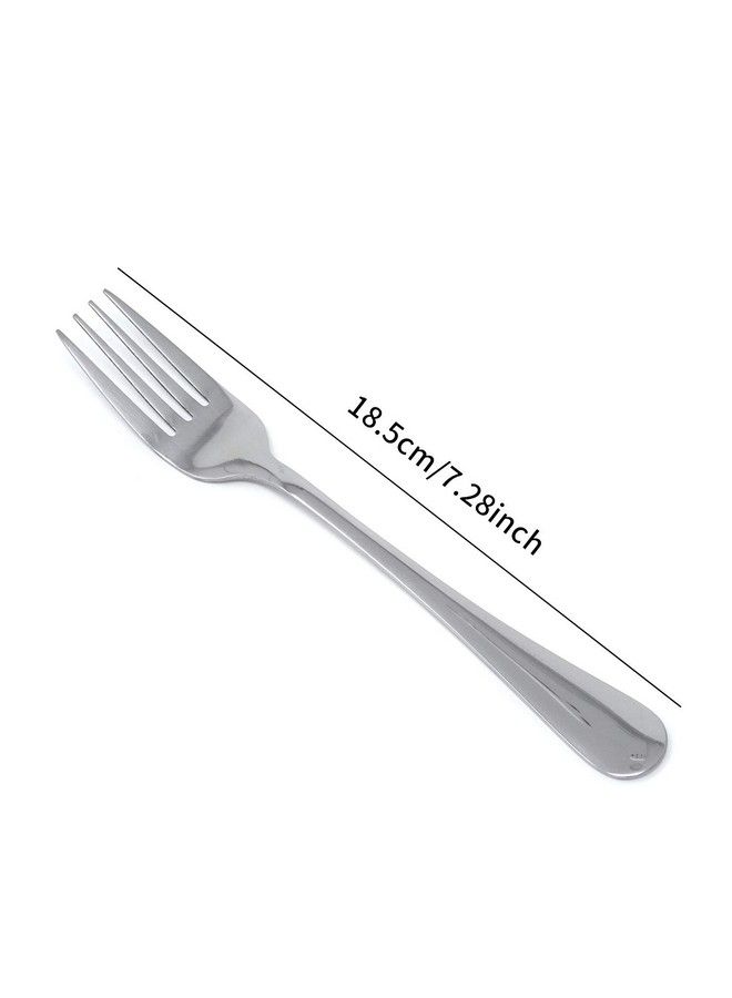 4Piece 18.5Cm/7.28Inch Stainless Steel Dinner Forks Salad Forks Dessert Forks For Home Restaurant Office School And More