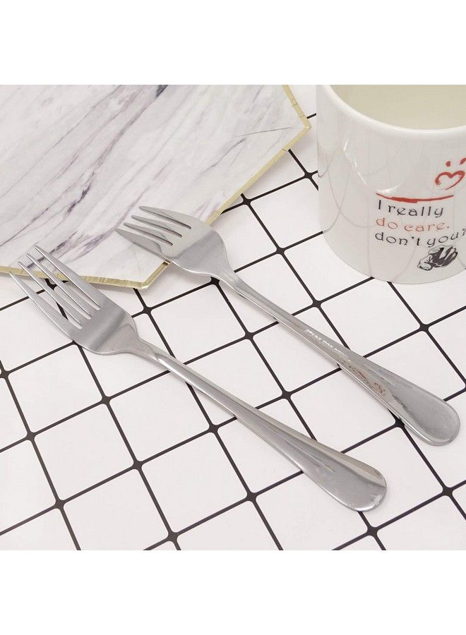 4Piece 18.5Cm/7.28Inch Stainless Steel Dinner Forks Salad Forks Dessert Forks For Home Restaurant Office School And More