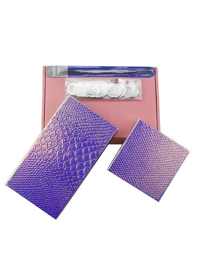 Leopard Empty Makeup Magnetic Palette With Spatula And Metal Stickers 2Pcs Palettes Set 18 Colors And 9 Colors Empty Magnetic Makeup Palette (Fish Scales)