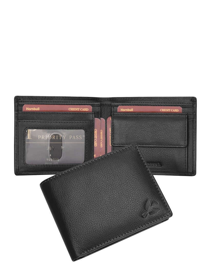 Maddison Men's Black Genuine Leather Wallet