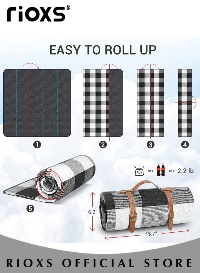 Foldable Picnic Blanket Waterproof Beach Picnic Blanket Outdoor Portable Picnic Mats for Camping Family Park Garden with Disposable Picnic Mats