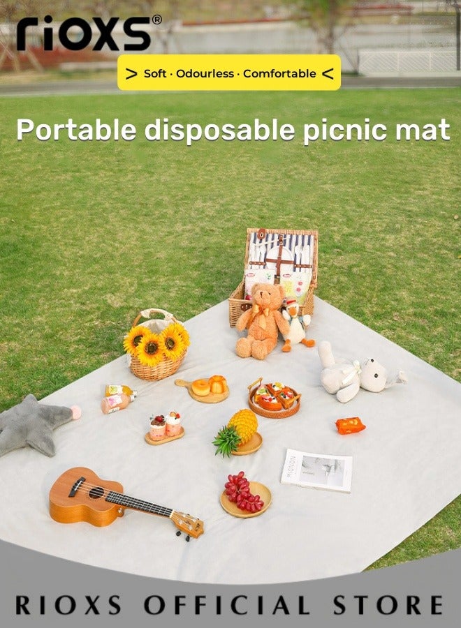 Foldable Picnic Blanket Waterproof Beach Picnic Blanket Outdoor Portable Picnic Mats for Camping Family Park Garden with Disposable Picnic Mats