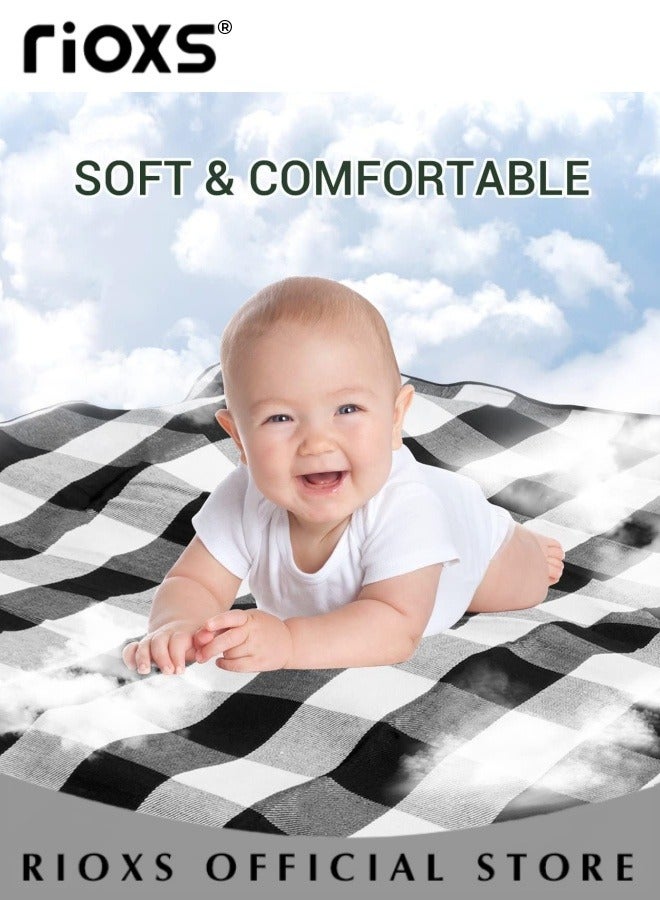 Foldable Picnic Blanket Waterproof Beach Picnic Blanket Outdoor Portable Picnic Mats for Camping Family Park Garden with Disposable Picnic Mats