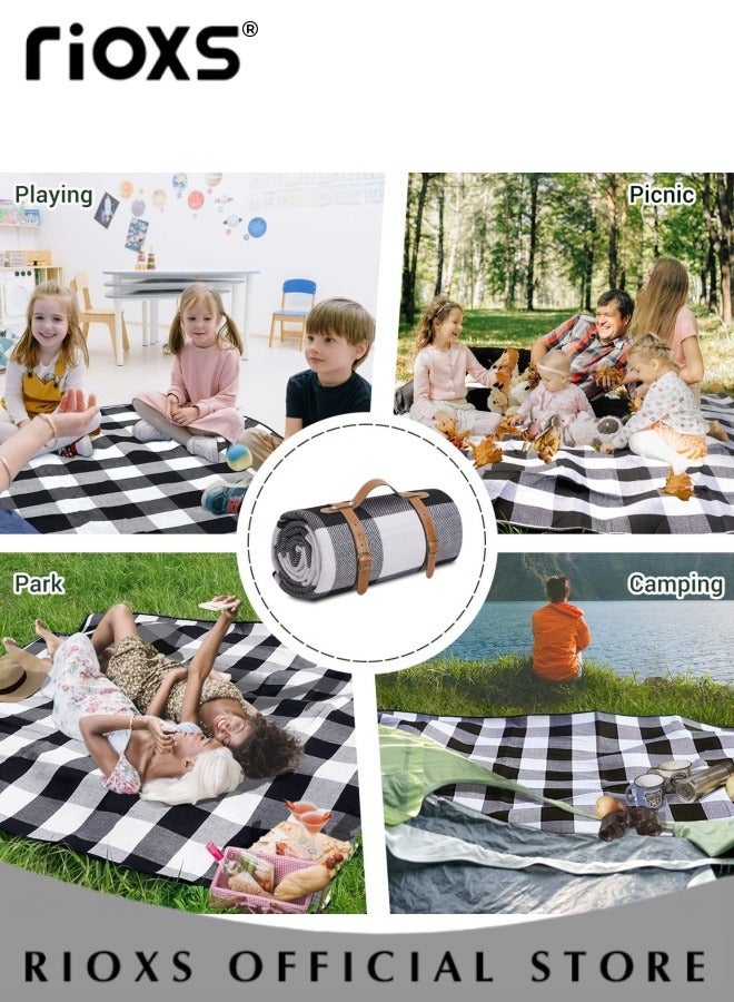Foldable Picnic Blanket Waterproof Beach Picnic Blanket Outdoor Portable Picnic Mats for Camping Family Park Garden with Disposable Picnic Mats