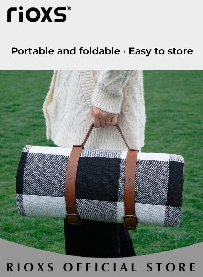 Foldable Picnic Blanket Waterproof Beach Picnic Blanket Outdoor Portable Picnic Mats for Camping Family Park Garden with Disposable Picnic Mats