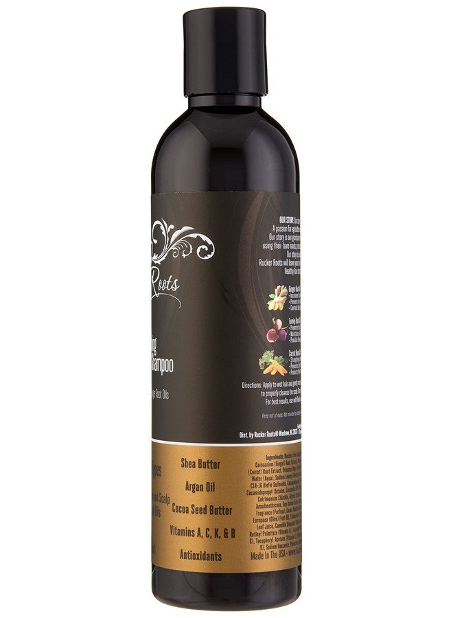 Smoothing Sulfate Free Shampoo ;Ginger Turnip Carrot Root Oils; For All Hair Types; Gentle Cleanser; Shea Butter; Argan Oil; Cocoa Seed Butter; Vitamin A C K B; Antioxidants